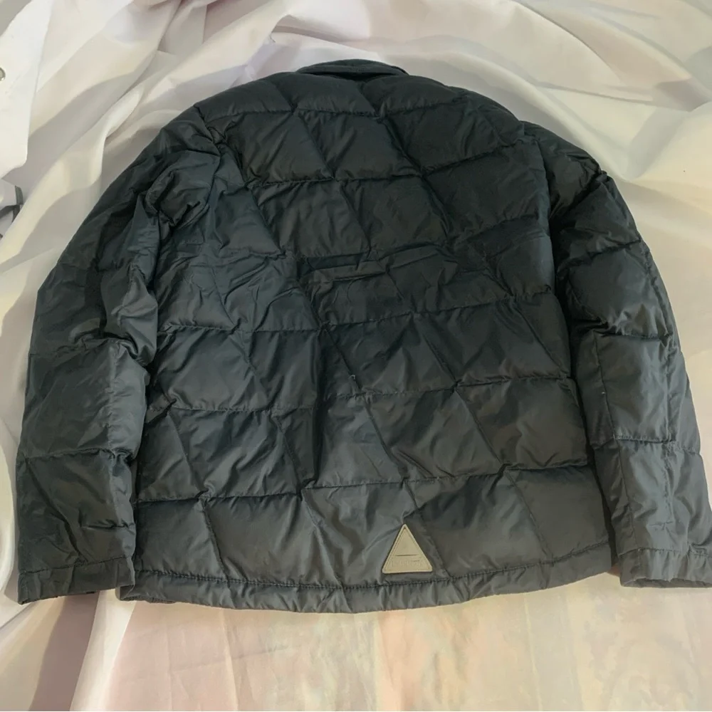 L.L. Bean Downtek Jacket Navy Blue Orange Kids Medium 10-12 Unisex